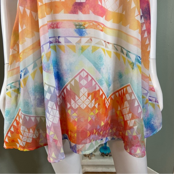 Show Me Your MuMu salvation mountain Southwestern trapeze tunic top blouse xs - Picture 4 of 12